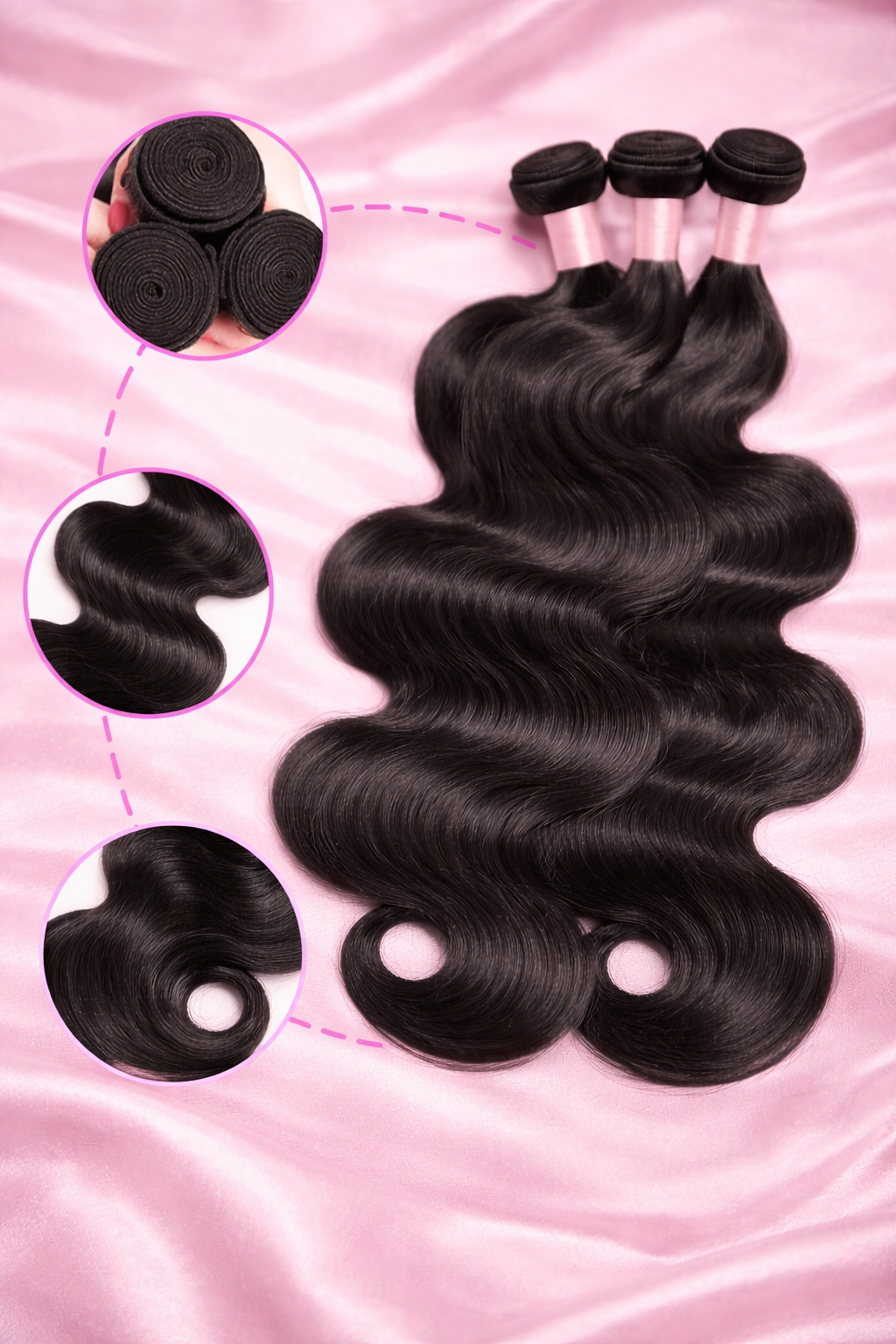 3 Body Wave Bundles with Closure | Luxury Bundle Deal