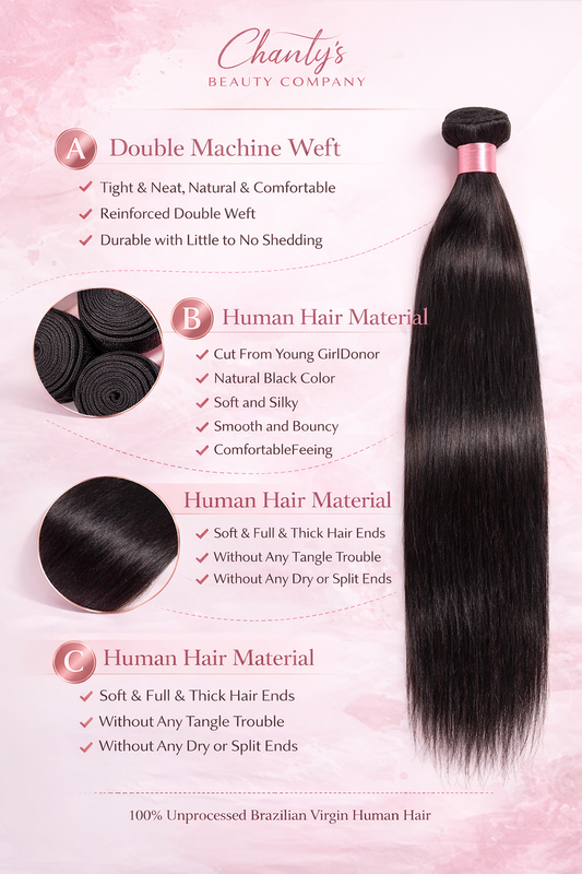 3 Straight Bundles with Closure | Sleek Bundle Deal